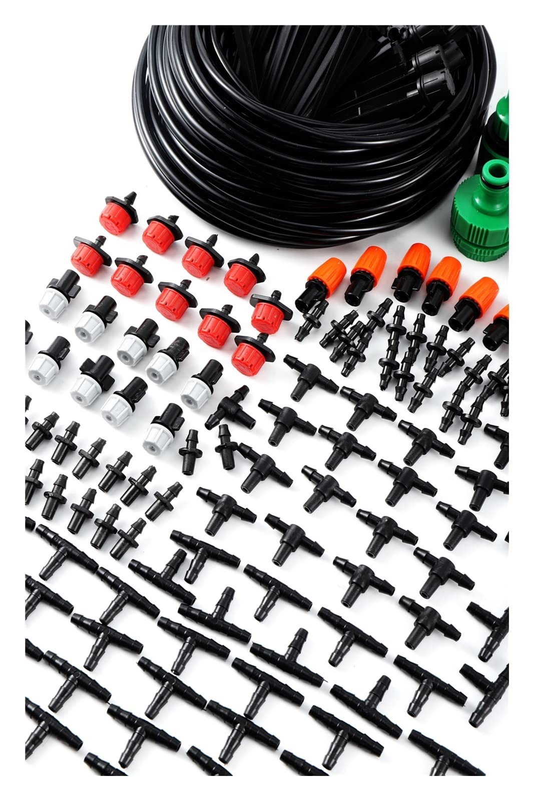 Tropfbewässerungs-Set Einstellbares Zerstäubungsspray Tropfbewässerungssystem DIY Pflanzenbewässerungsset Garten Rasen Gemüse Blume Bewässerung Ausrüstungsset (Farbe: 15 m Kit)