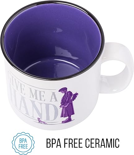 Miniatura 6 de Silver Buffalo Wednesday Addams Give Me a Hand - Taza de cerámica para caravana, 20 onzas