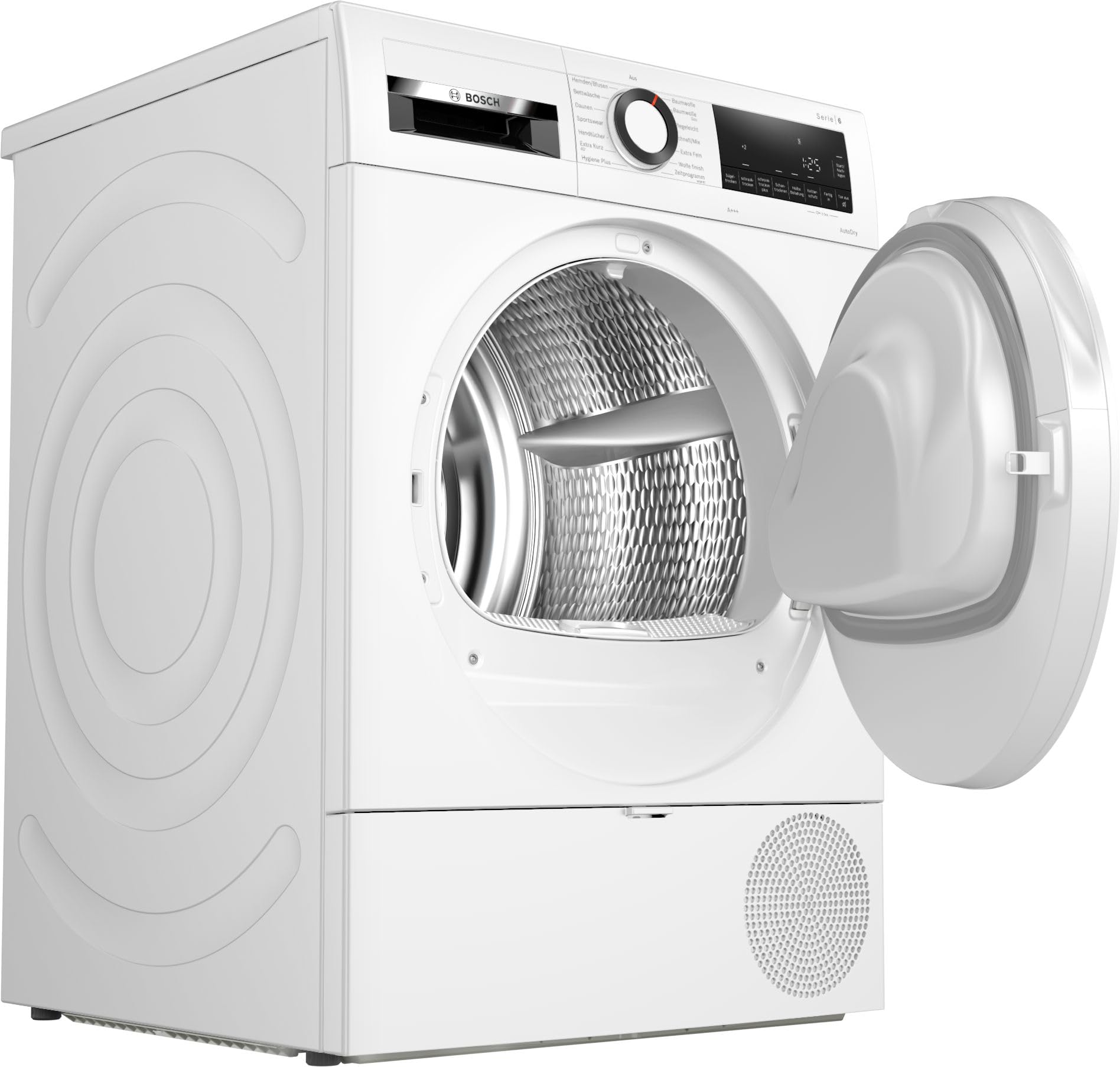 Bosch Wärmepumpentrockner für 8 kg Wäsche, Serie 6, A+++, 176 kWh/Jahr, Auto Dry, Anti Vibration-Design, Sensitive Drying-System, Umweltfreundliches Kühlmittel, Weiß, WQG233D20