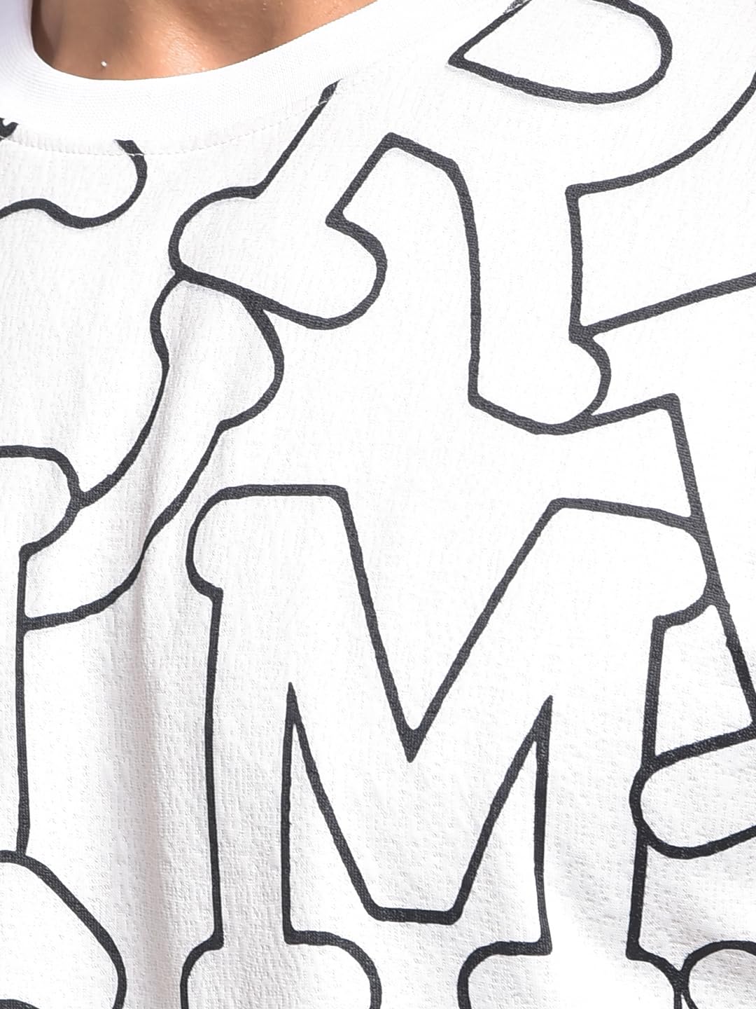 Crimsoune Club Men's White Typographic Print Sweatshirt (4XL) 2