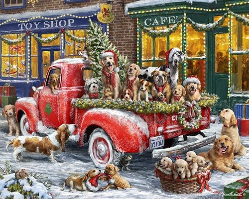 Vermont Christmas Company Rompecabezas de Navidad Doggone de 1000 piezas