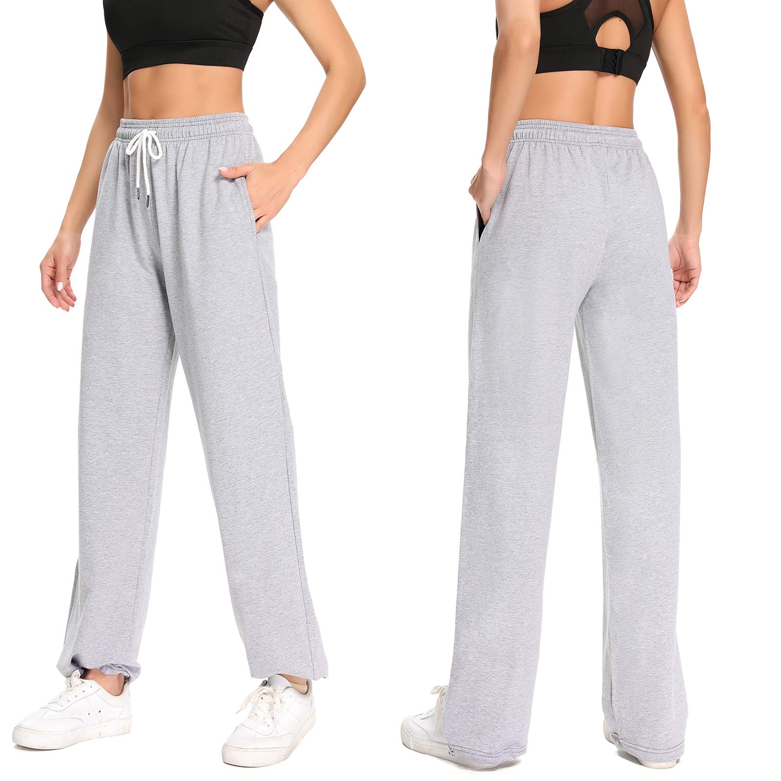 Women's Sweatpants with Pockets Joggers High Waisted Loose Workout Yoga Lounge Drawstring Active Casual Sports Pants