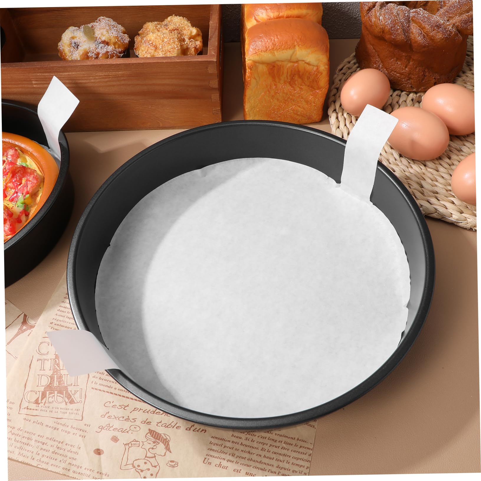 IMIKEYA Moules À Gâteaux En Acier Carbone Moule À Gâteau Rond À Côté Droit 6 8 10 Moules À Pâtisserie Ronds Antiadhésifs Pour Gâteaux À Étages Fournitures De Pâtisserie