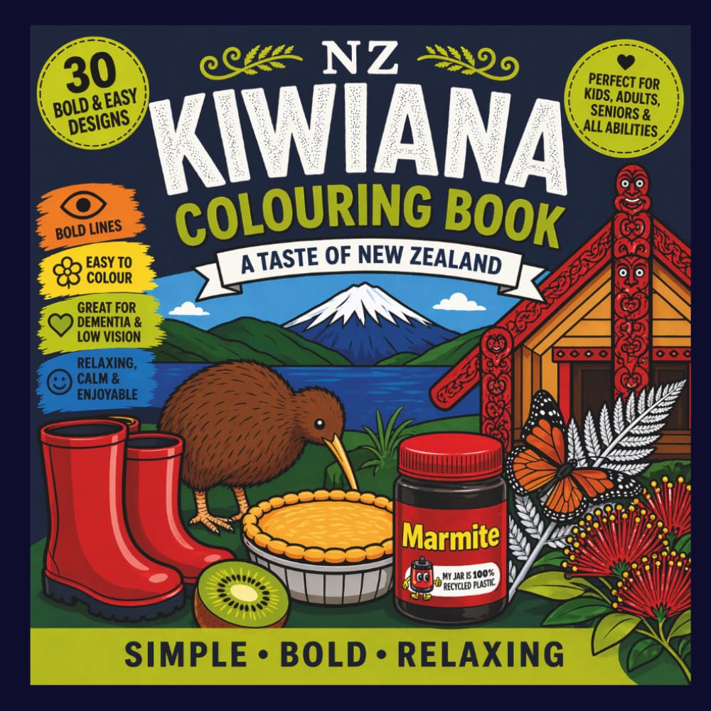 NZ Kiwiana Colouring Book: A taste of New Zealand