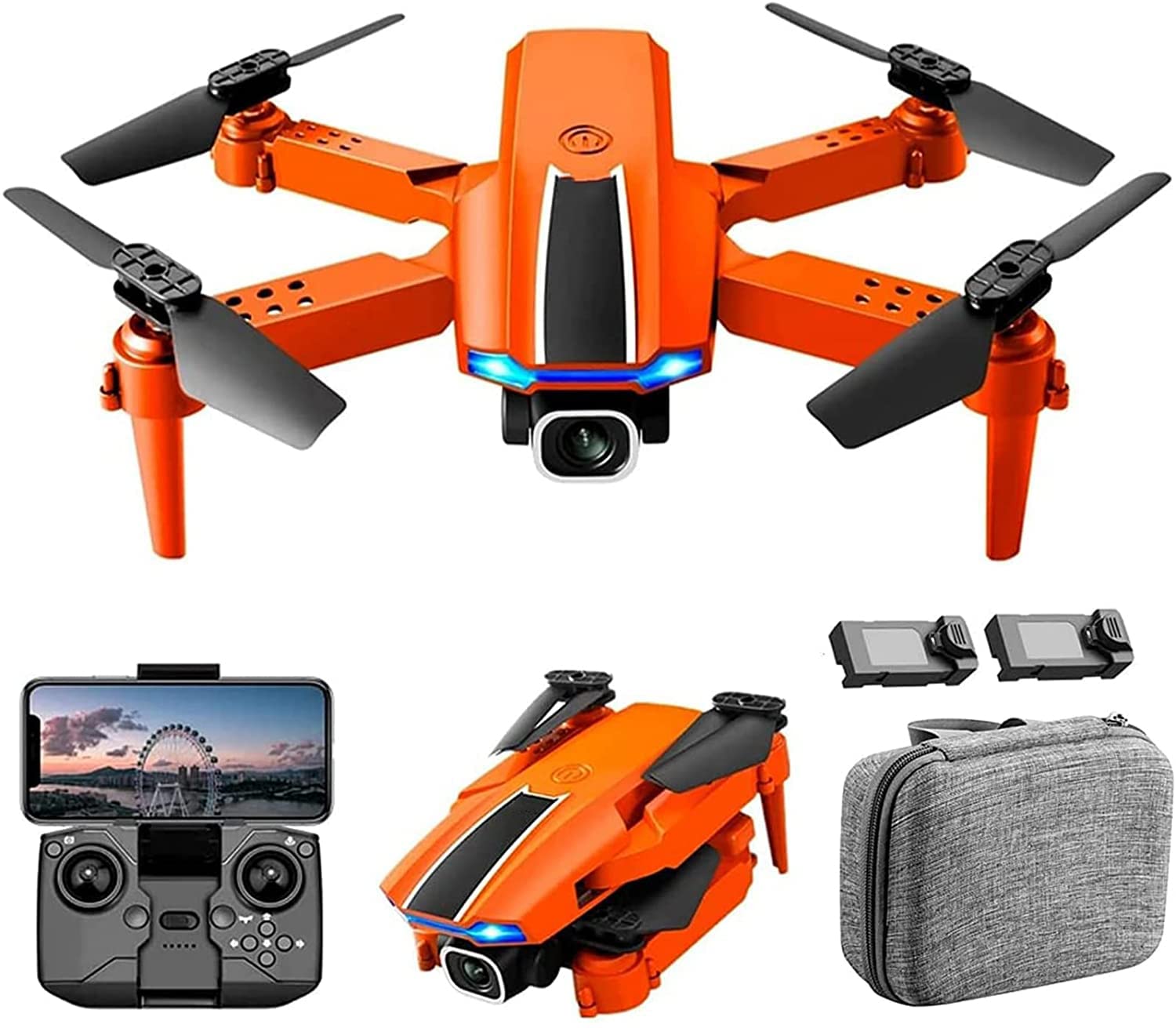 Drone Avec Caméra 4K – Mini Drone Enfant – 360° Flips, Décollage/atterrissage 1 Touche – Cadeau Fille Garçon (noir)