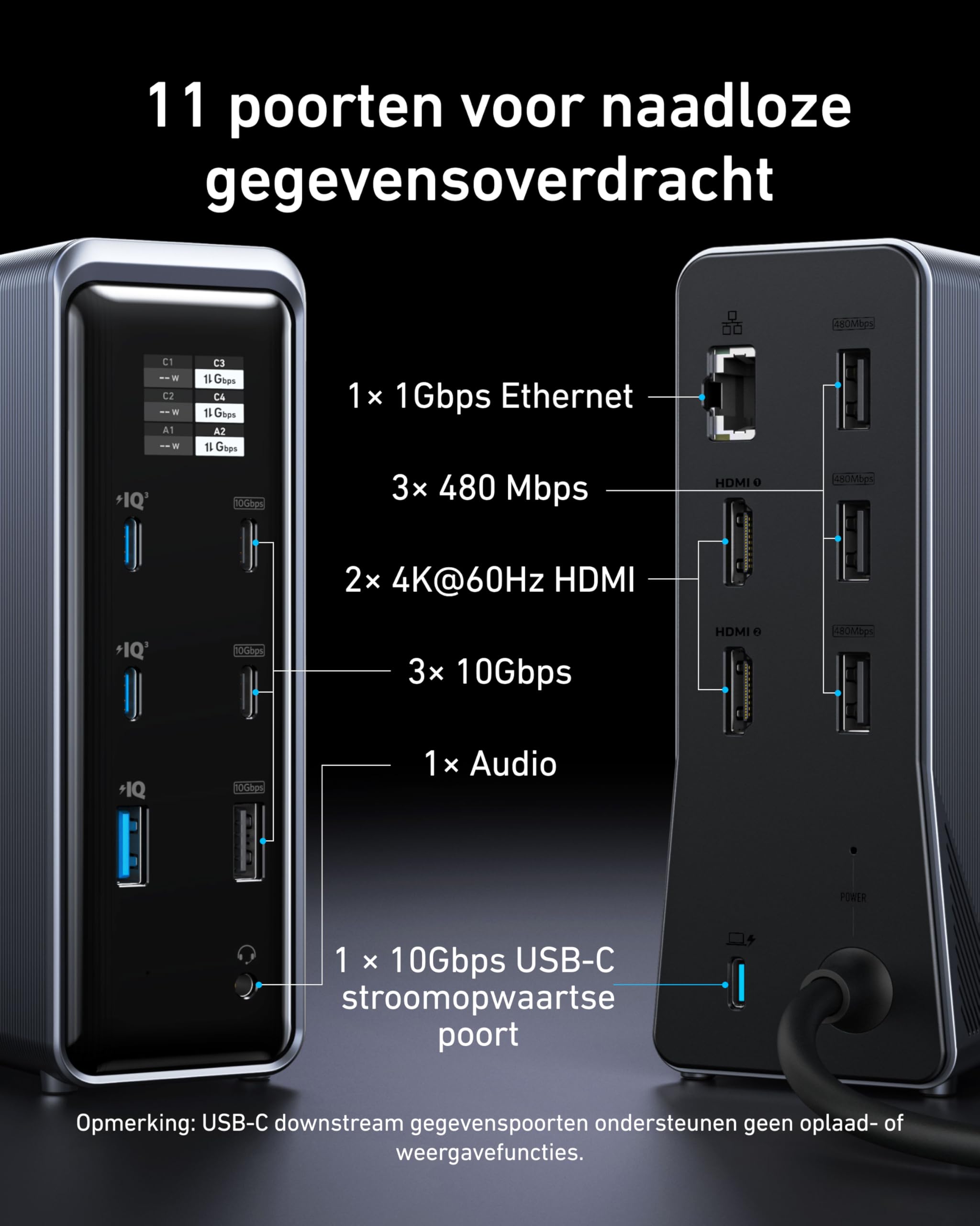 その他 Anker Prime Charging Docking Station Anker Prime Charging Dock, 14-Port with up to 160W Output Power