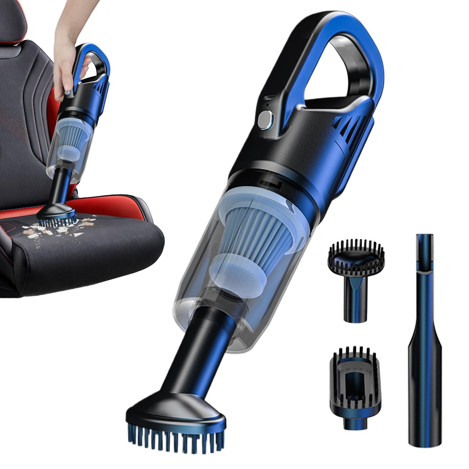 Handheld Car Vacuum Cleaner, Car Vacuum Cleaner, Cordless Handheld Cleaner Rechargeable Vacuum Cleaner, Car Interior Care Multi-Function Dust Vacuum Cleaner for Car Floor, Bookshelf