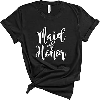 Blue Sand Textiles Maid of Honor Shirt. Bachelorette Party Tshirt. | Unisex Maid of Honor Tshirt for Bachelorette Party, Bridesmaid Proposals, Bridal Showers & Wedding Weekends.