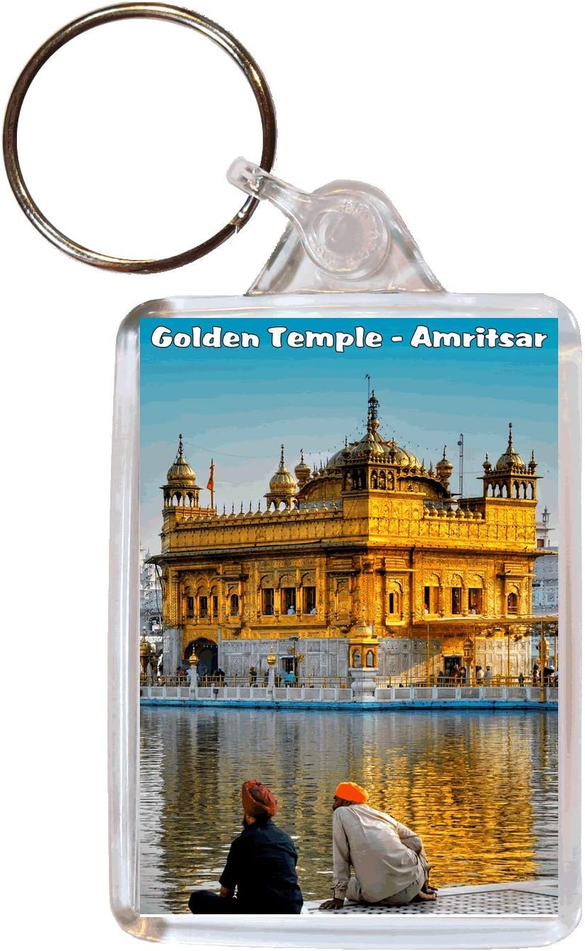 Golden Temple - Amritsar - India - Double Sided Large Keyring Gift/Present/Souvenir BBSK1761