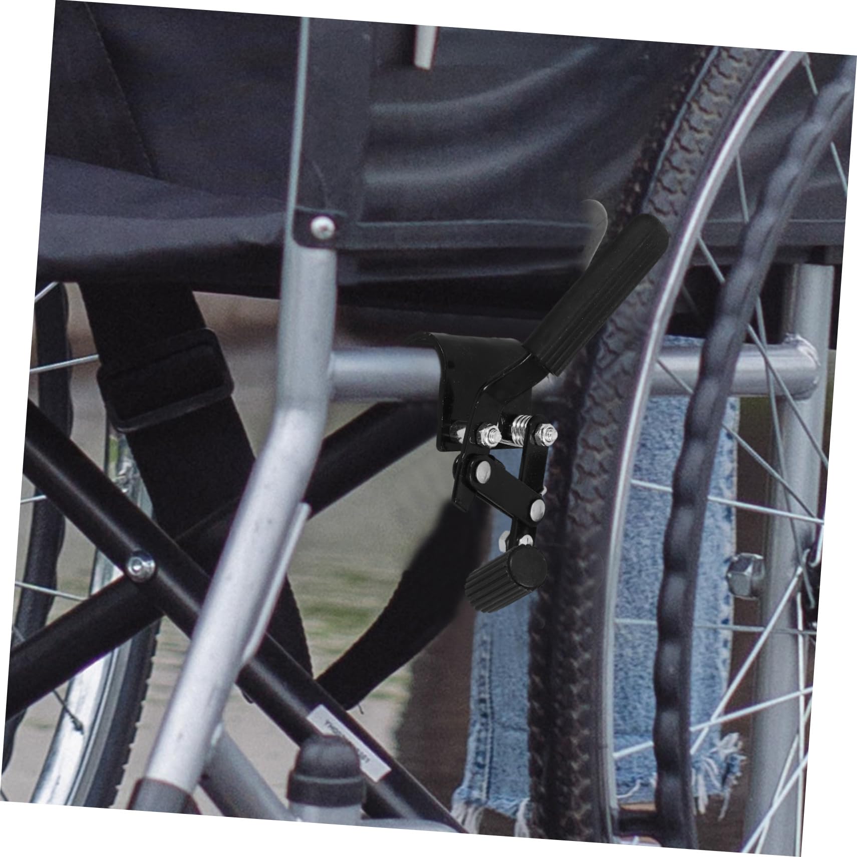 Robuste Handbremse aus Metall mit Schraubbefestigung Ersatzteile für Manuelle Rollstühle Einfache Montage Sicherer Links und Rechts Bremsen für Rutschfesten