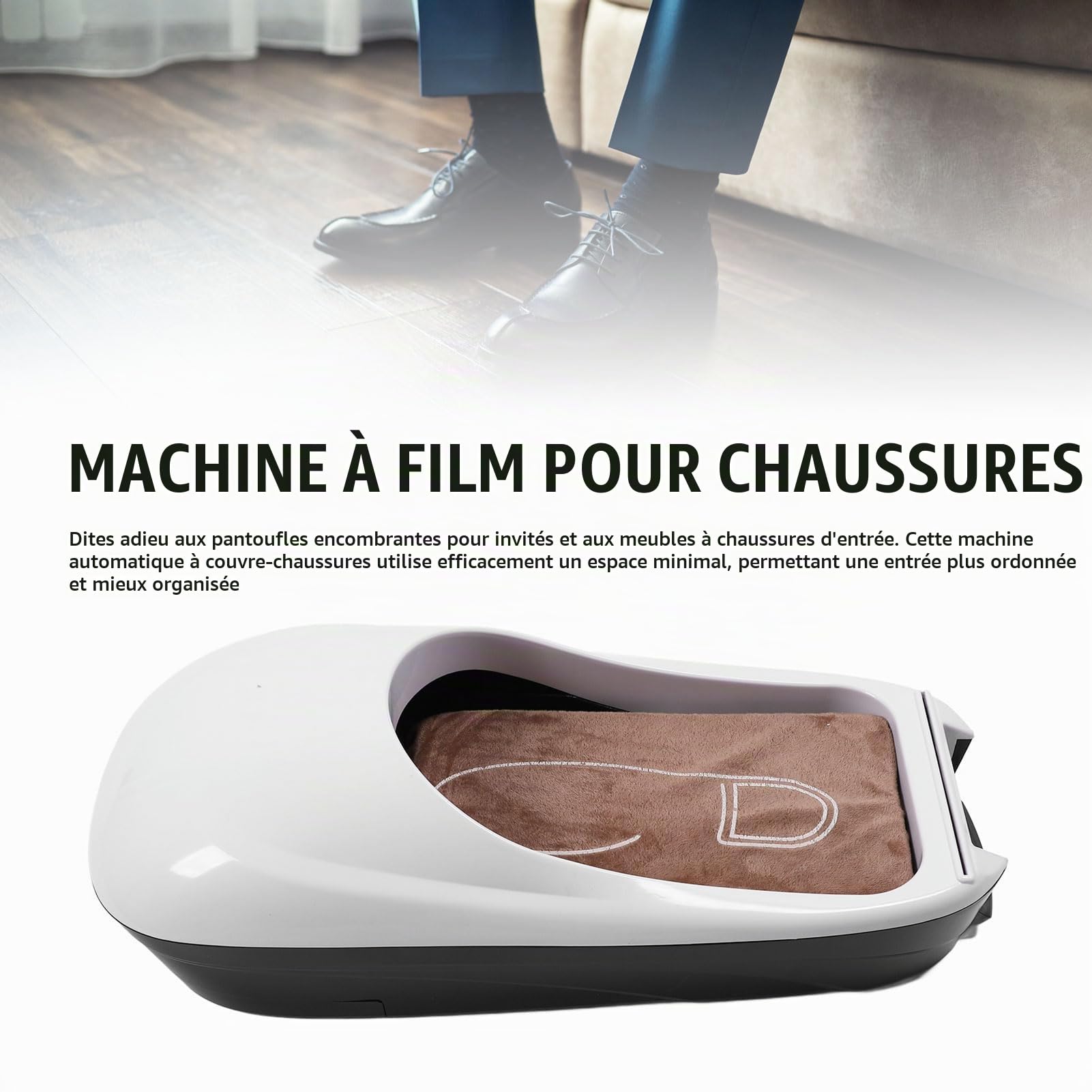 Distributeur Automatique de Couvre-chaussures - Porte-Couvre-Chaussures Intelligent, Pratique et Économique, Protège le Sol, Design Moderne, Pour Maison, Bureau, Hotel
