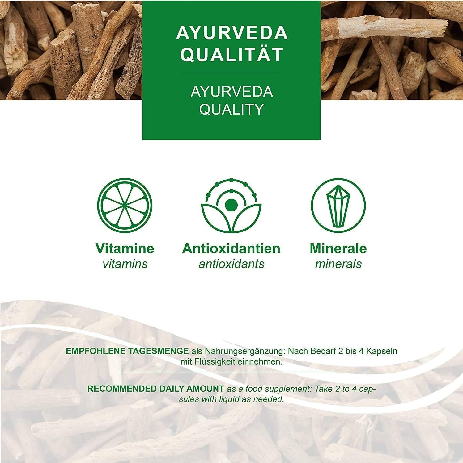 Ashwagandha capsule 1200mg - 100% polvere di radice - 60 giorni di fornitura - l'equilibrio, la qualità della vita e la pace interiore - dall'India - vegan e senza glutine - da MoriVeda - 120 pezzi