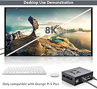 Vista 5 de GeeekPi Orange Pi 5 Plus - Funda con ventilador de refrigeración, carcasa de metal con disipadores de calor compatibles con Orange Pi 5 Plus