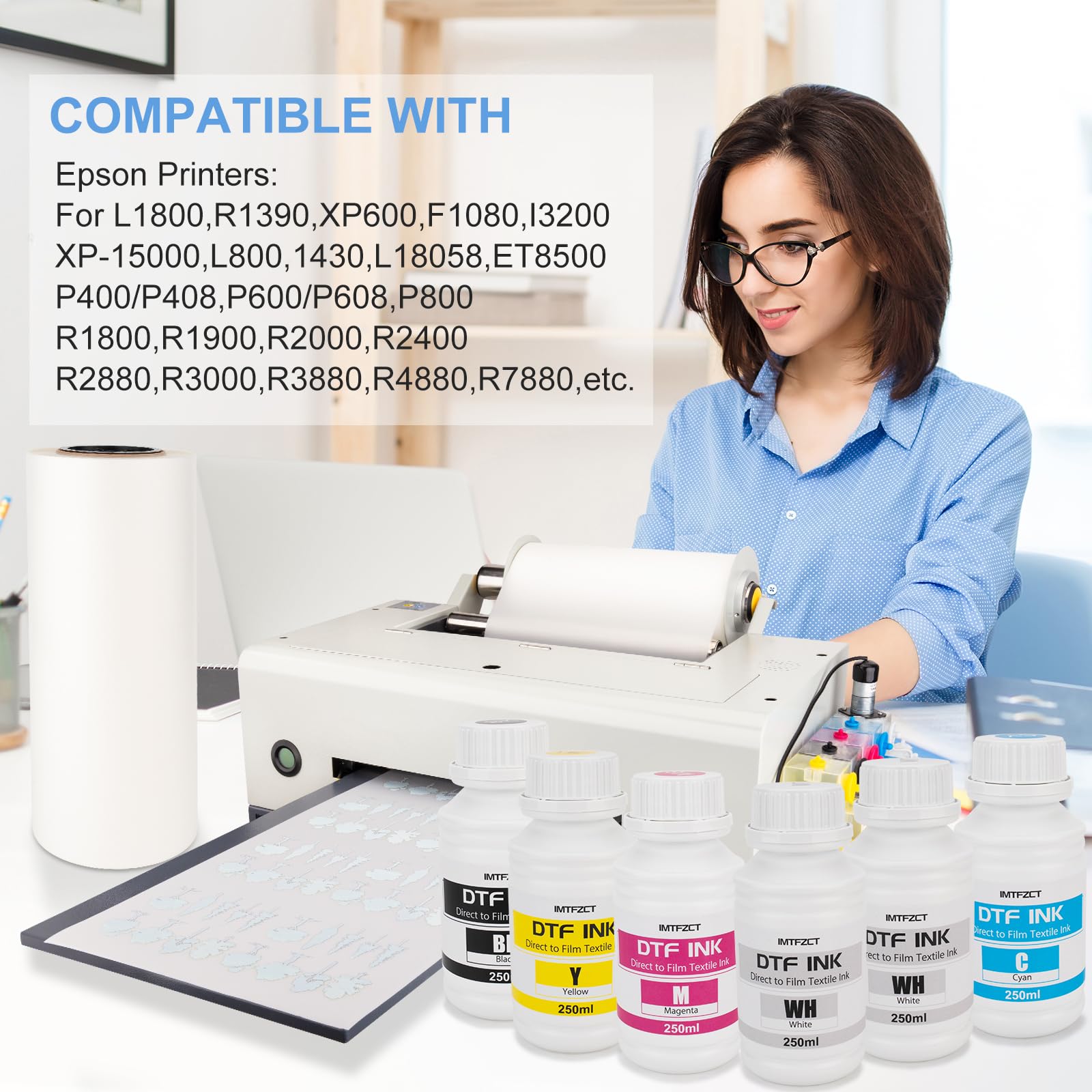 DTF Tinte 500ml Weiß - Für DTF Drucker, Transfer Auf Textilien, Wasserfest