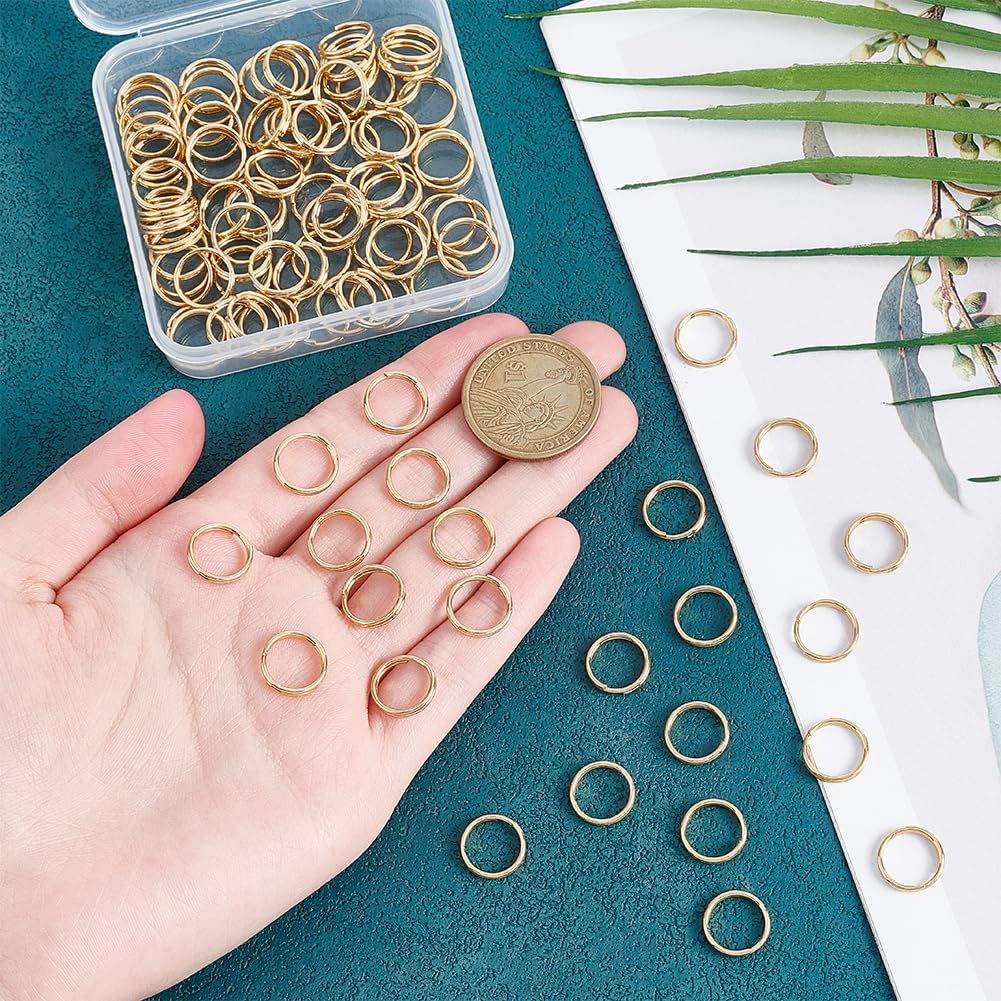 UNICRAFTALE 500 stuks 10 mm roestvrijstalen splitringen dubbele lussen springringen mini sleutelhangers kleine metalen ringen connectoren voor sleutelhangers sieraden kettingen armbanden oorbellen