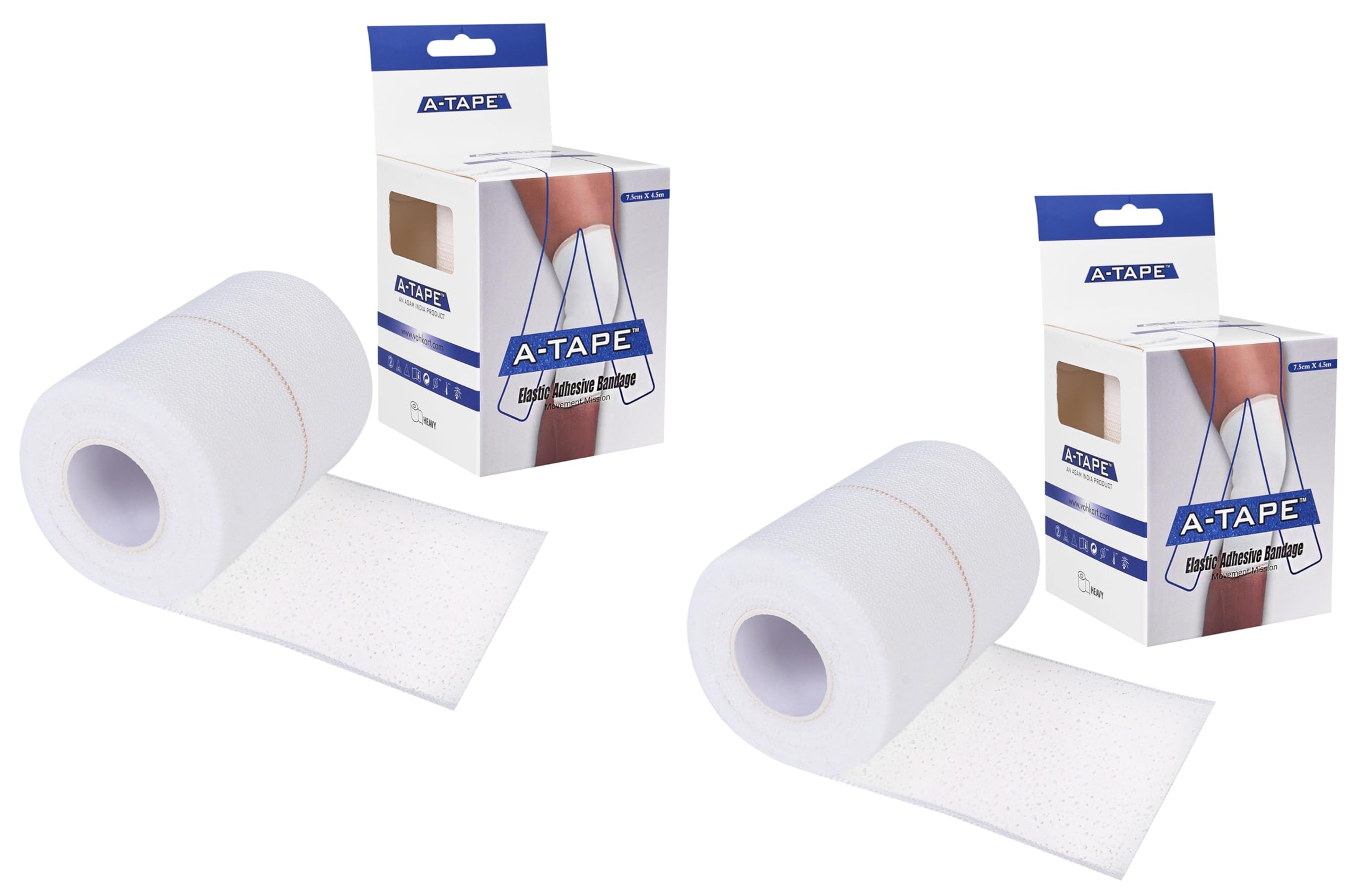 A-TAPE Cotton High Elastic Adhesive Bandage for Superior Comfort and Compression, Support for sports Injury Recovery (Pack of 2) (7.5cm X 4.5m) (B0CZLPSVBJ) Amazon Price History, Amazon Price Tracker
