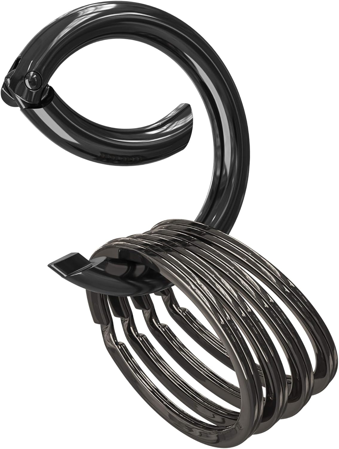 Kit de llaveros con mosquetón circular, anillos redondos y fuertes de tamaño universal, L