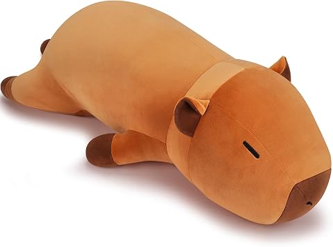 Capybara Plush Large Capybara Toys Stuffed Animals Soft Toy Kawaii Plushie Anime Pillow Cuddly Toys Cushion Doll Cute Plush Simulation Stuffed Capybara 29.9 inch Hugging Pillow for Unisex Gift