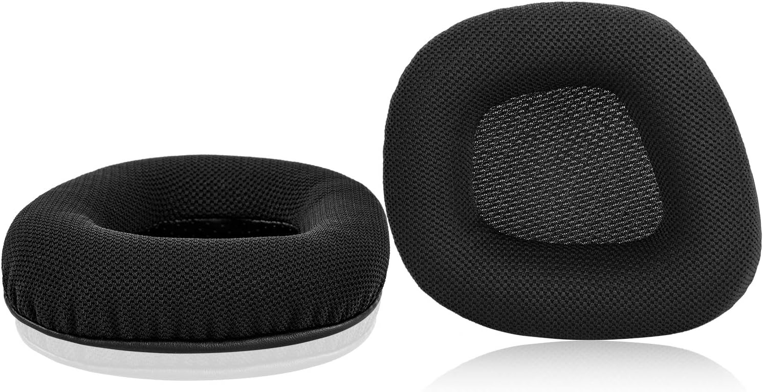 JARMOR Replacement Memory Foam & Mesh Fabric Ear Cushion Pads Cover for Corsair Void & Corsair Void PRO RGB Wired/Wireless Gaming Headset ONLY (Black)