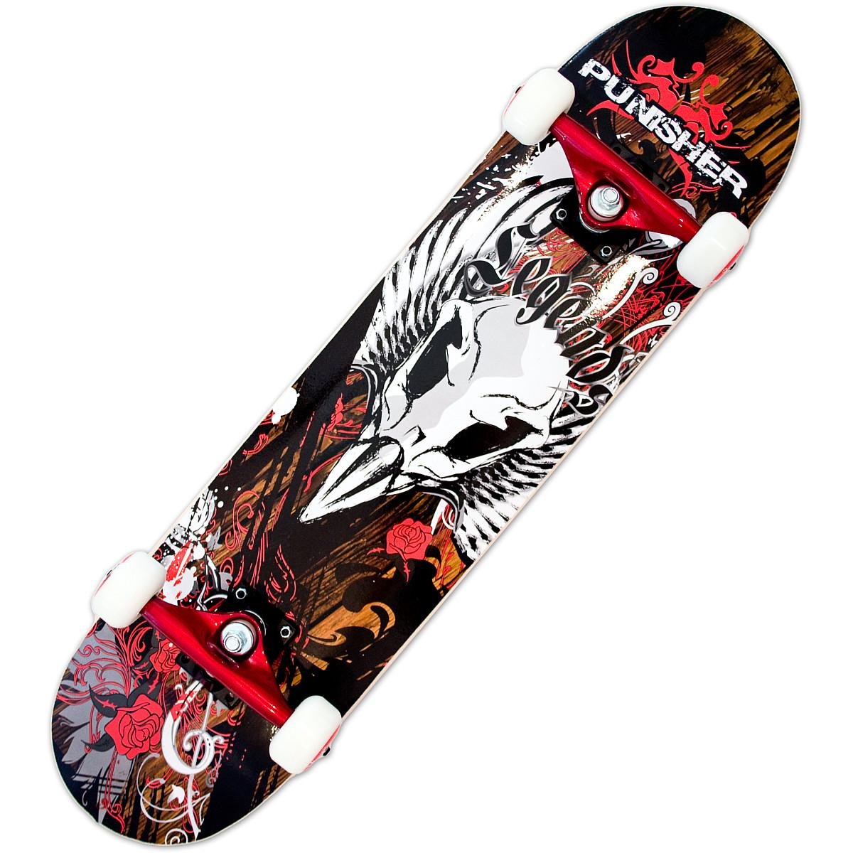Punisher Légendes Skateboards Skateboard Complet 79 cm avec en Bois d'érable Canadien