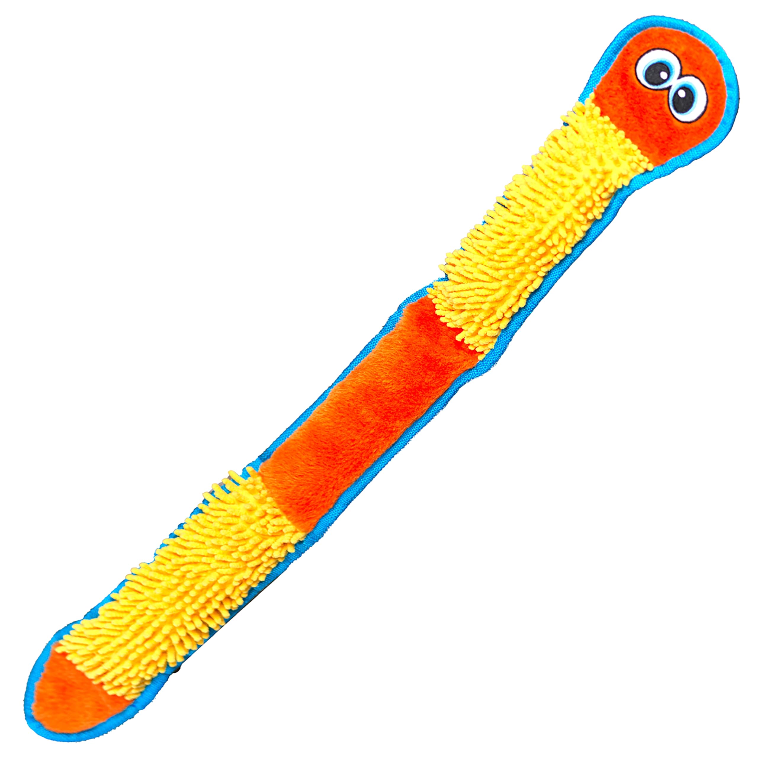 Outward Hound Durablez Tough Plush Squeaky Dog Toy, Nubby Snake, Blue, XL