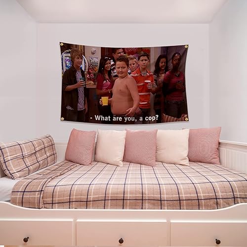 Miniatura 6 de Divertida bandera Gibby What Are You A Cop 3 x 5 pies con cuatro ojales de latón para colgar adecuado para interiores y exteriores tapiz de fiesta