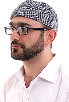 Turkish Muslim Winter Velvet Roll-up Edge Kufi Hats for Men, Taqiya, Takke, Peci, Islamic Caps, Islamic Gifts