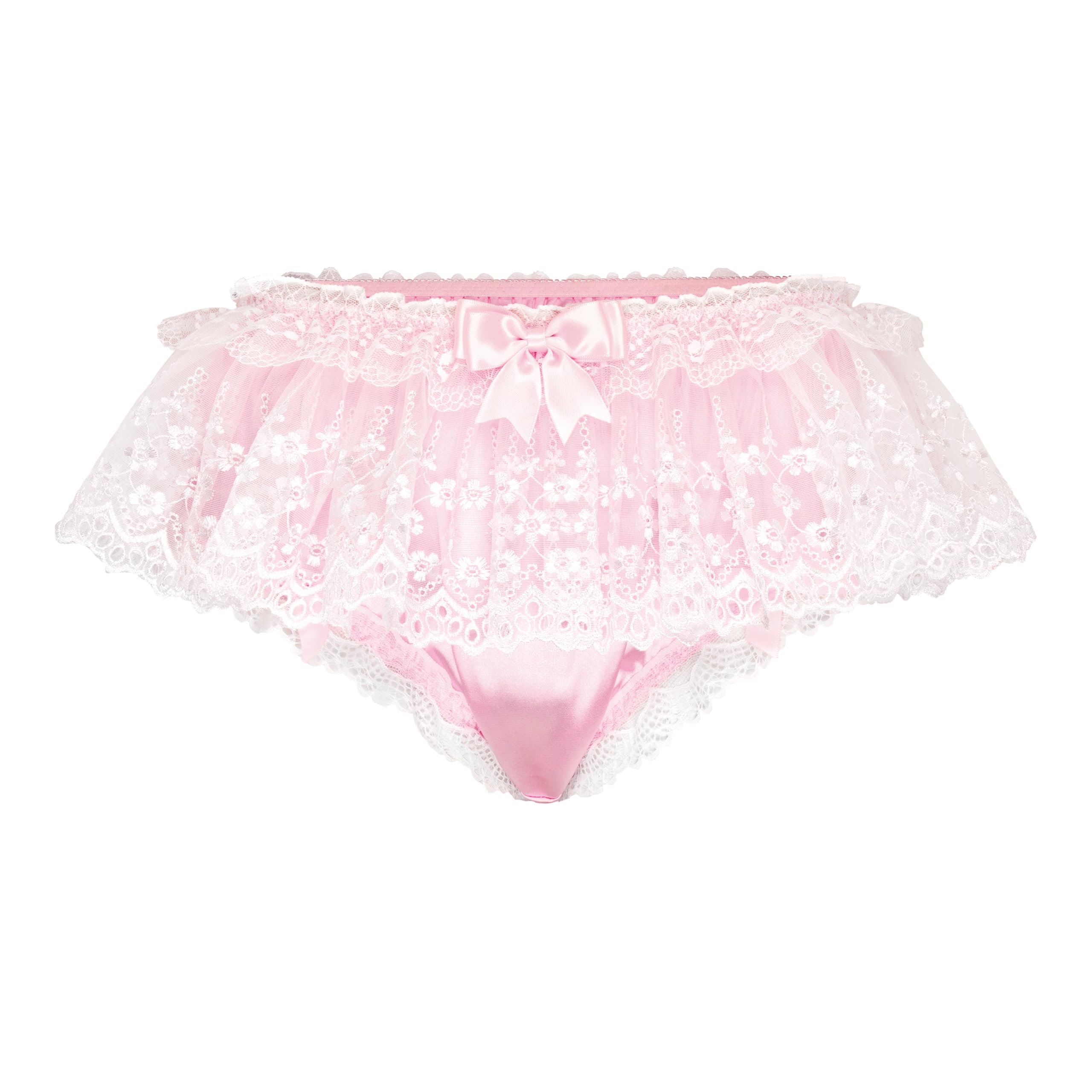 SatiniSissy Vintage Tulle Lace Knickers Briefs Lingerie Underwear Panties