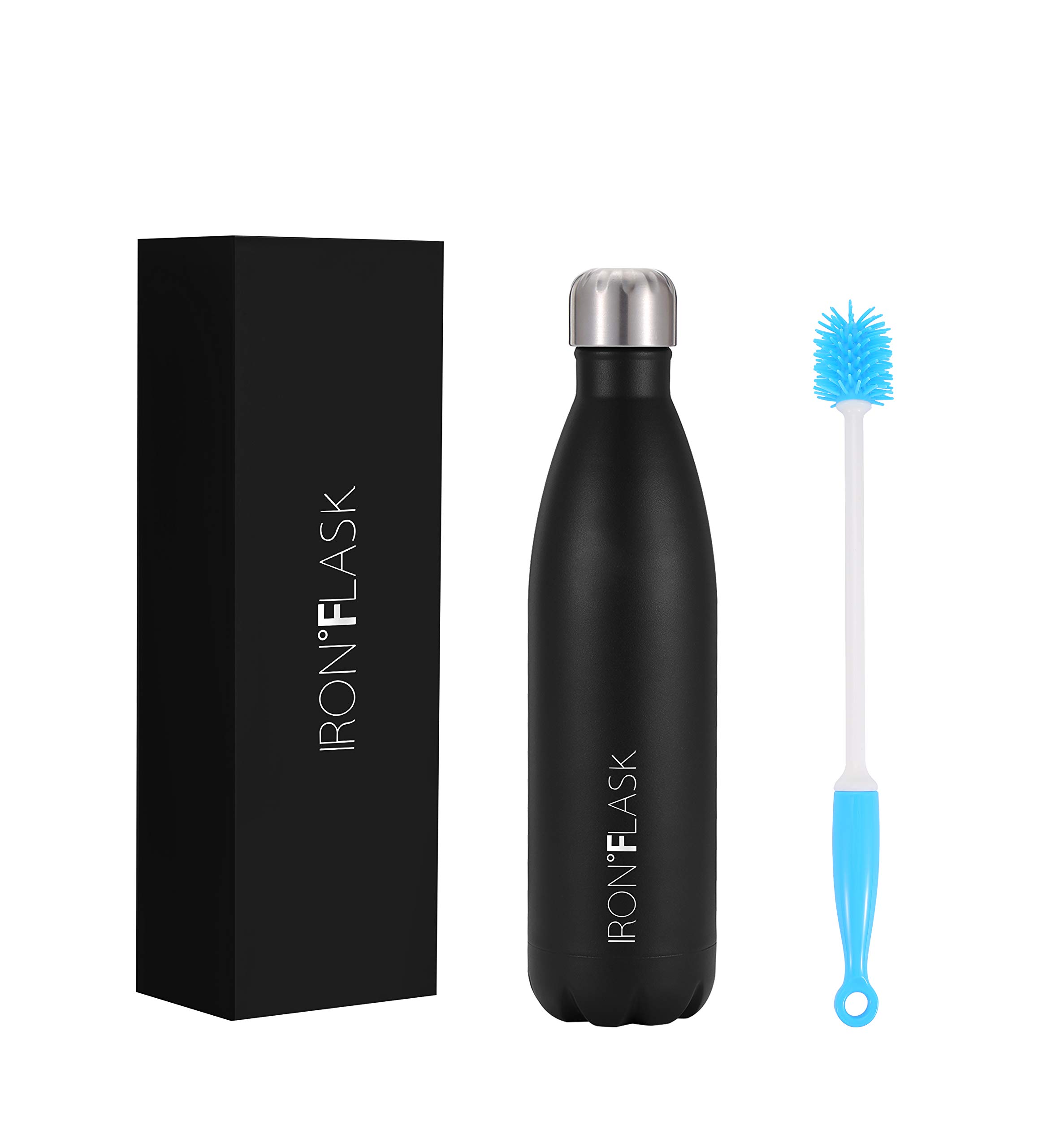 IRON °FLASK Retro Sports Water Bottle - 25 Oz, Vacuum Insulated Stainless Steel, Hot Cold, Double Walled, Thermo Mug, Cola Metal Canteen