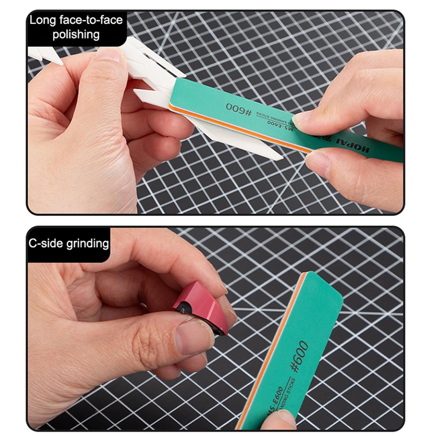 6Pcs MS-E400-1500 Semi-Rigid Sanding Sticks Plastic Model Polishing Rod for DIY Assembling Model Build Tools