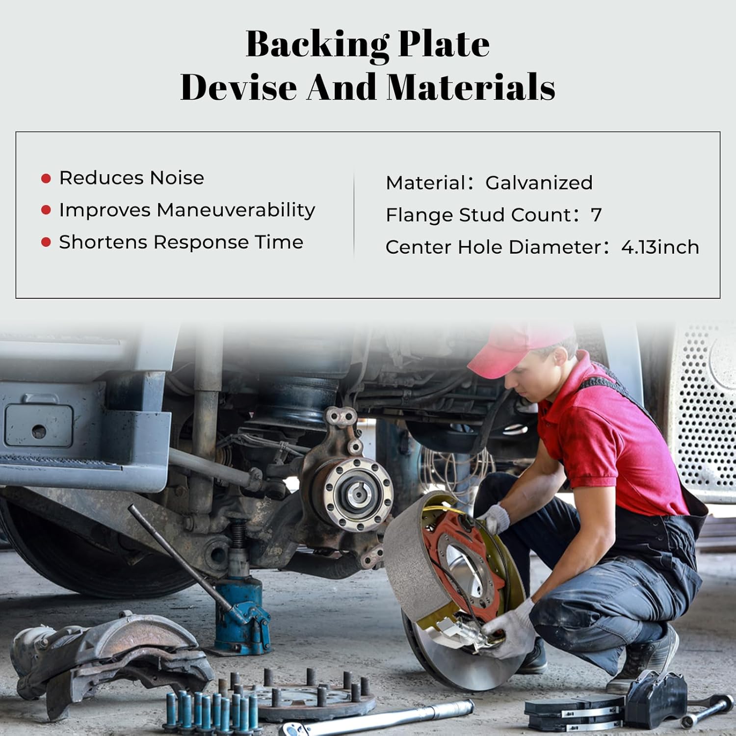 10k Trailer Brake 12-1/4" x 4" (12.25" X 4") A Pair for 10,000 Lbs(10k) Trailer Axles, Electric Brake Backing Plate Assembly with 7 Bolt Brake Flang Compatible with Dexter K23-438/K23-439(Right+Left)