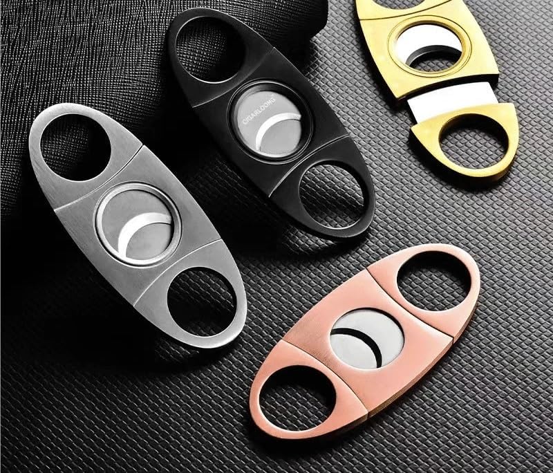 JDIME Cigar Cutter Stainless Steel Metal Classic Cutter Guillotine Cigar Scissors Gift Puncher Cutting Knife Cigar Accessory(C)
