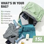 G4Free 15L Lightweight Water Resistant Hiking Backpack with Adjustable Chest Strap for Women Men, School College Backpack