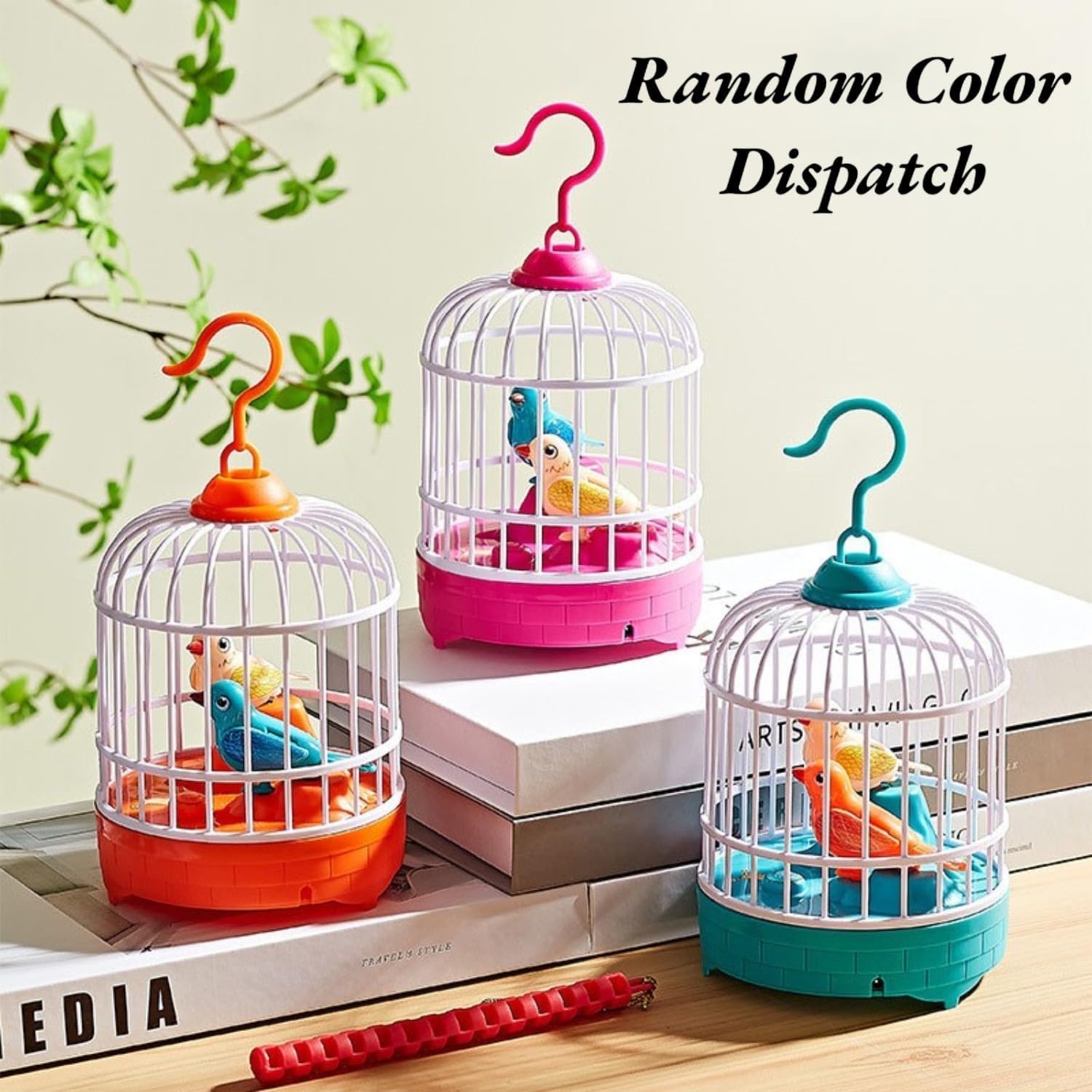 MOKRUSH Talking Bird Toy for Kids | Interactive Toy & Repeat What You Said | Singing & Chirping in The Birdcage | Gifts for Babies, Kids & Children (Orange) (Multi) - Image 8 thumbnail