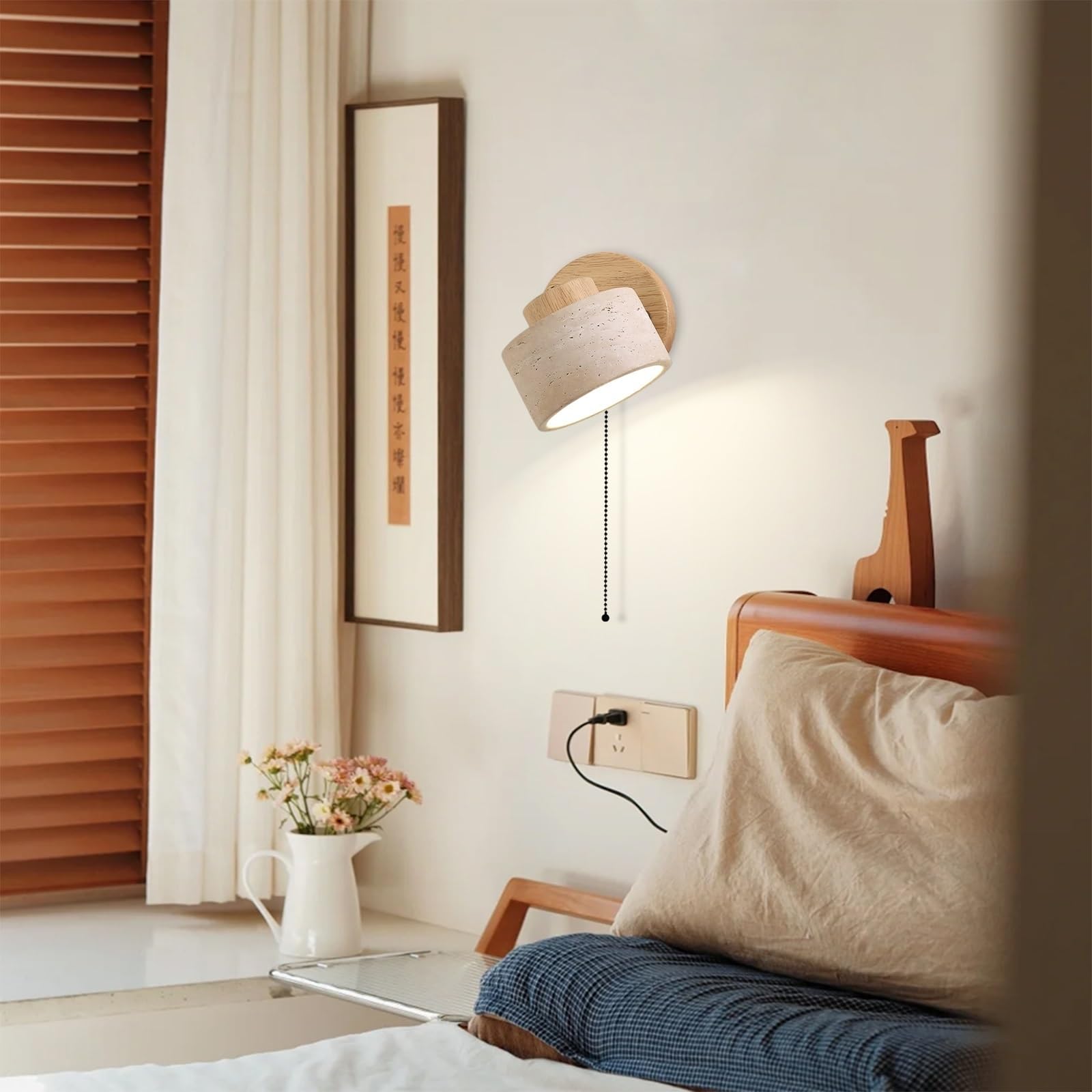 Lampada da Parete a LED con Interruttore, Applique da Comodino, faretto a Incasso, Applique Regolabili per Camera da Letto, Soggiorno, Hotel