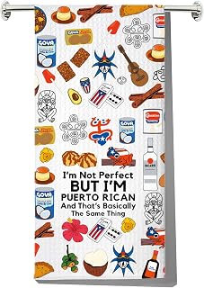 G2TUP Puerto Rican Kitchen Towels Puerto Rican Dish Towel Puerto Rican Hand Towel Puerto Rican Kitchen Gifts Puerto Rican Housewarming Gift (I'm NOT Perfect)