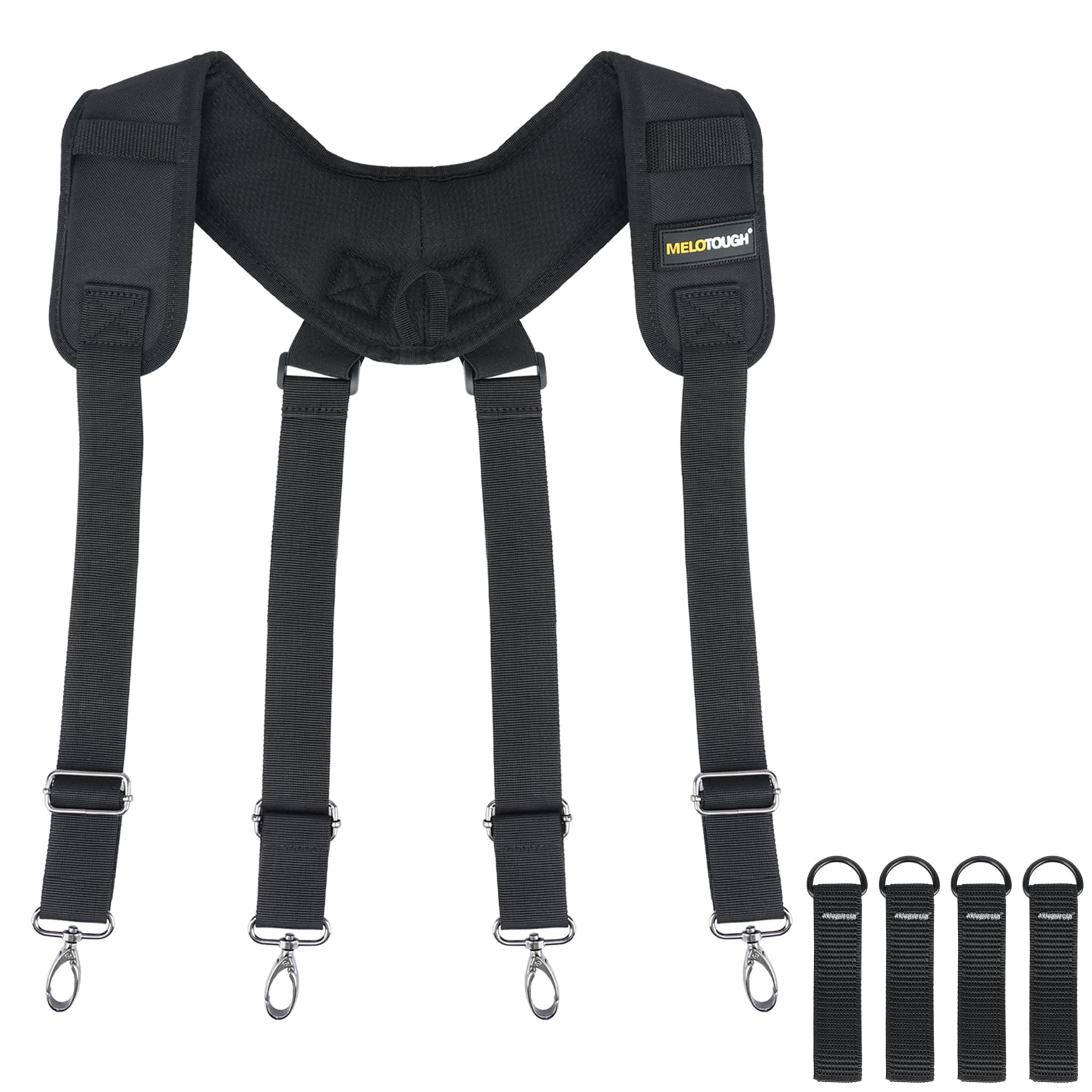 MELOTOUGH Basics Tool Belt Suspender Durable Construction Suspender for Men with Suspender loop (4 Point hook Support)