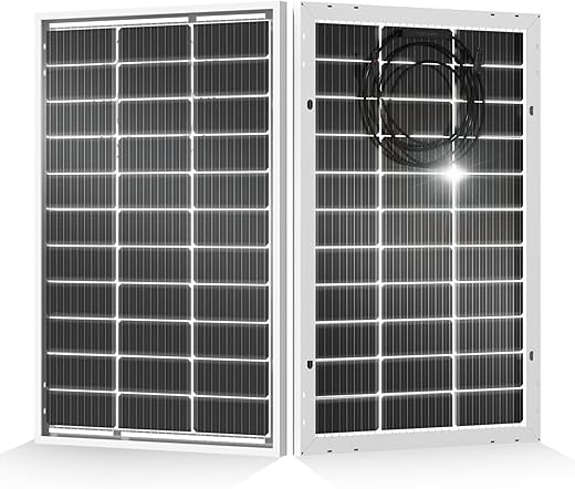 ECO-WORTHY 2pcs 100 Watt Solar Panels 12 Volt Monocrystalline Solar Panel for RV Marine Boat and Other Off-Grid Applications, 2-Pack 100W…