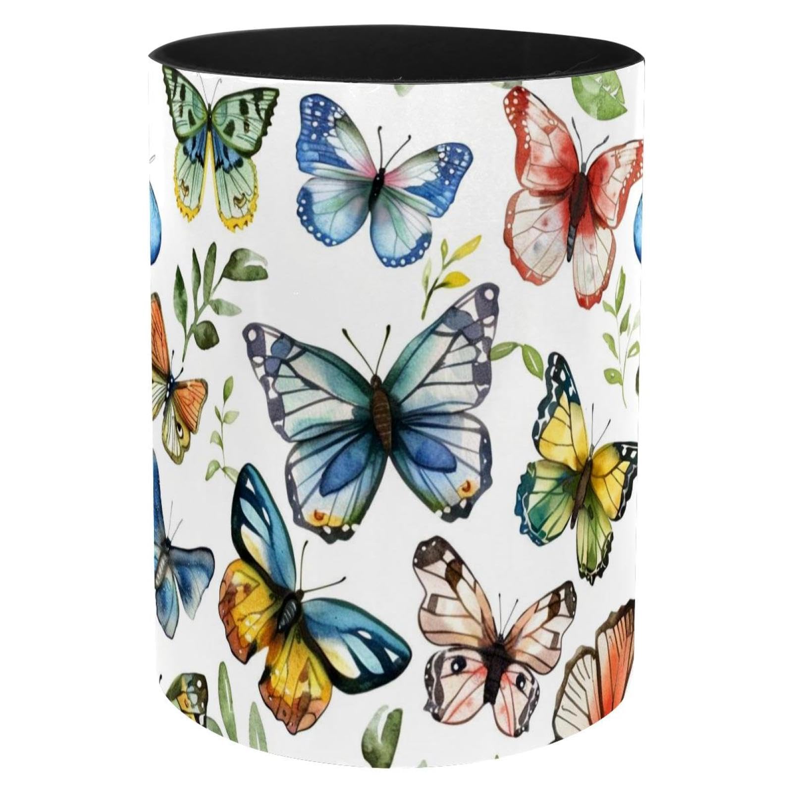 Porte-stylo en métal papillons pour trier les fournitures de bureau en désordre