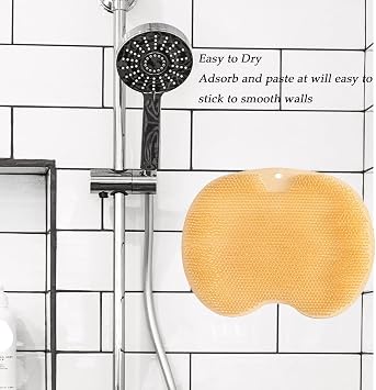Shower Foot Scrubber Mat Back Washer Wall Mounted Bath Pad