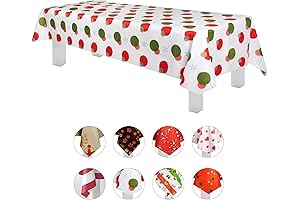 Premium Christmas Disposable Tablecloths for Rectangle Tables