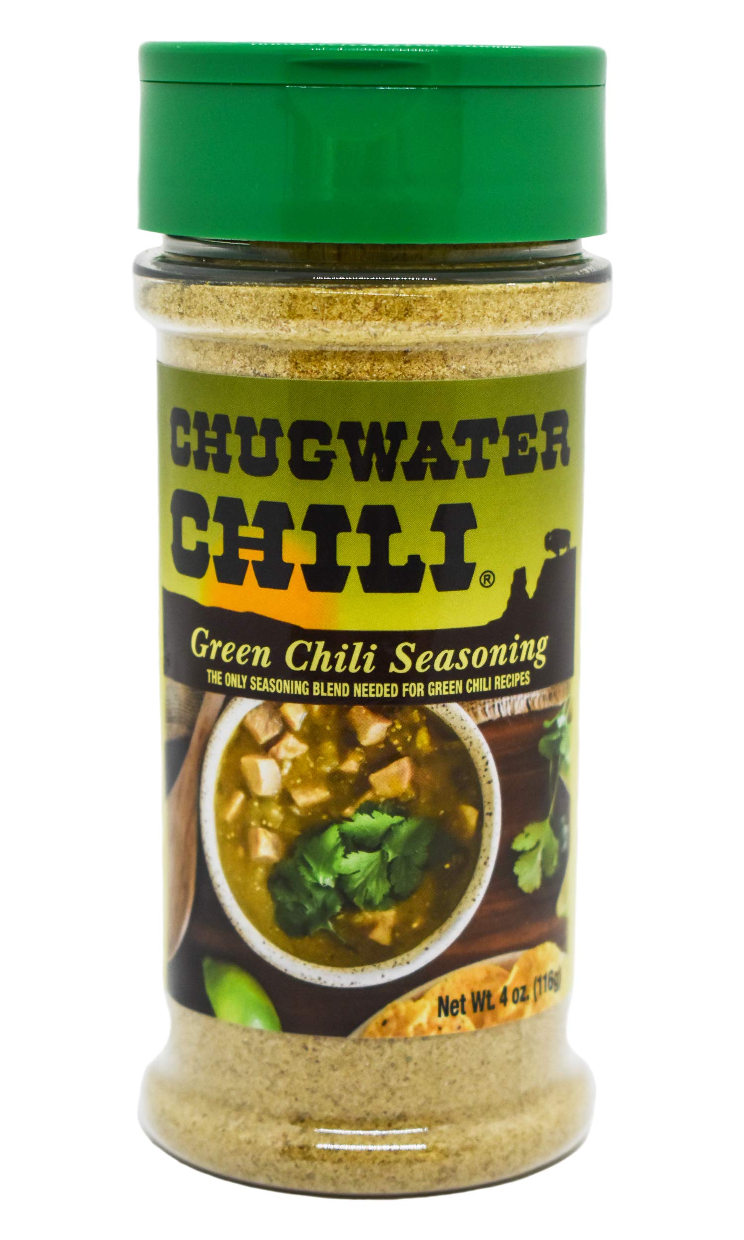 Gourmet Green Chili Seasoning Mix | 4oz Bottle | Wyoming State Championship Chili Recipe | Secret Blend 12 Spices | All Natural, Gluten Free, No MSG & No Preservatives