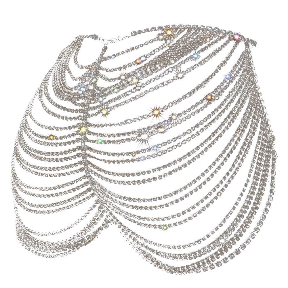 STONEFANSCrystal Body Chain Jewelry for Women Sexy Panties Rhinestone G String Thong Crystal Lingerie Belly Chain Waist Underwear