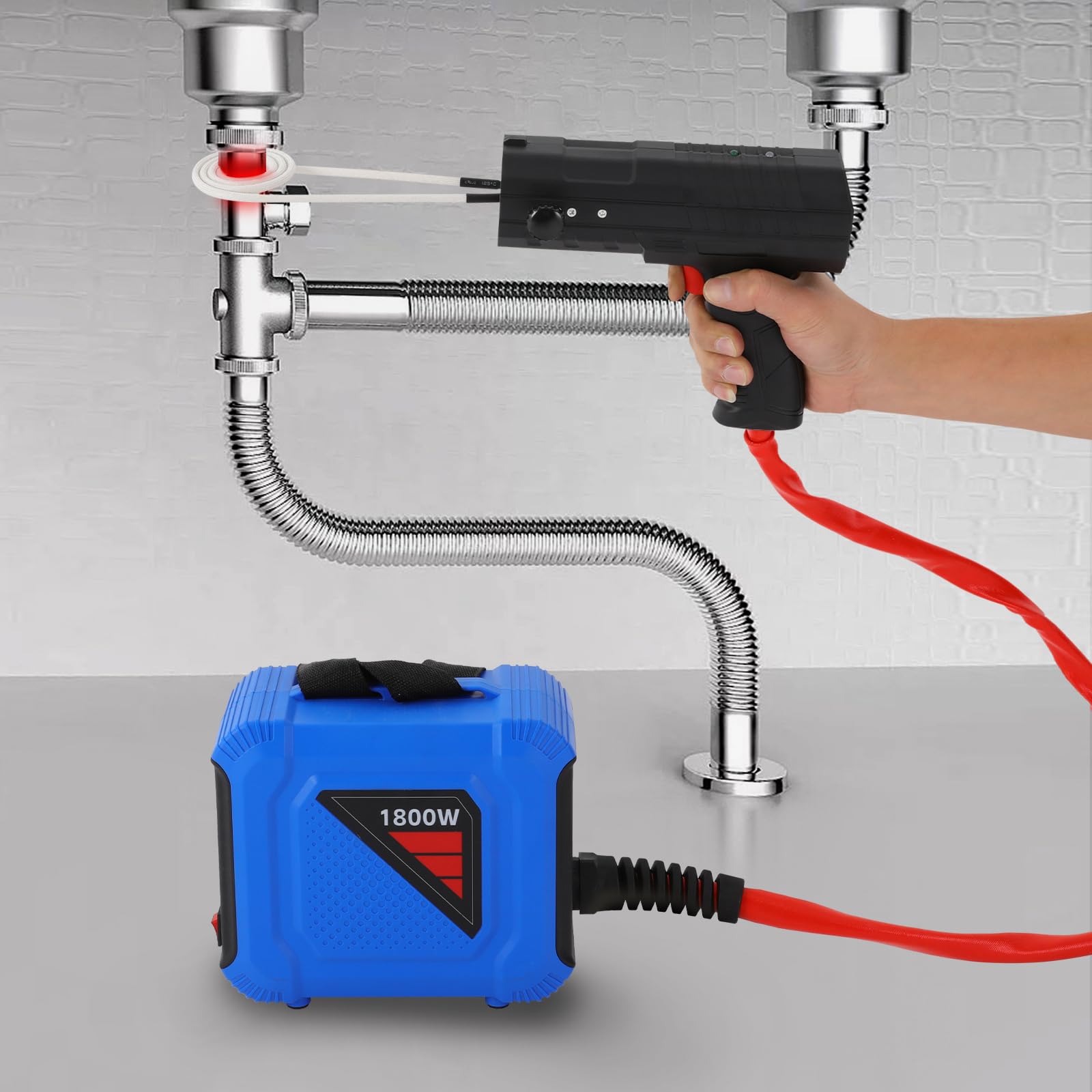 Dispositivo di Riscaldamento a Induzione Magnetico 1800W Portatile Senza Fiamma Riscaldatore a Induzione Magnetico Riscaldamento a Induzione per Auto con 4 Bobine di Riscaldamento per