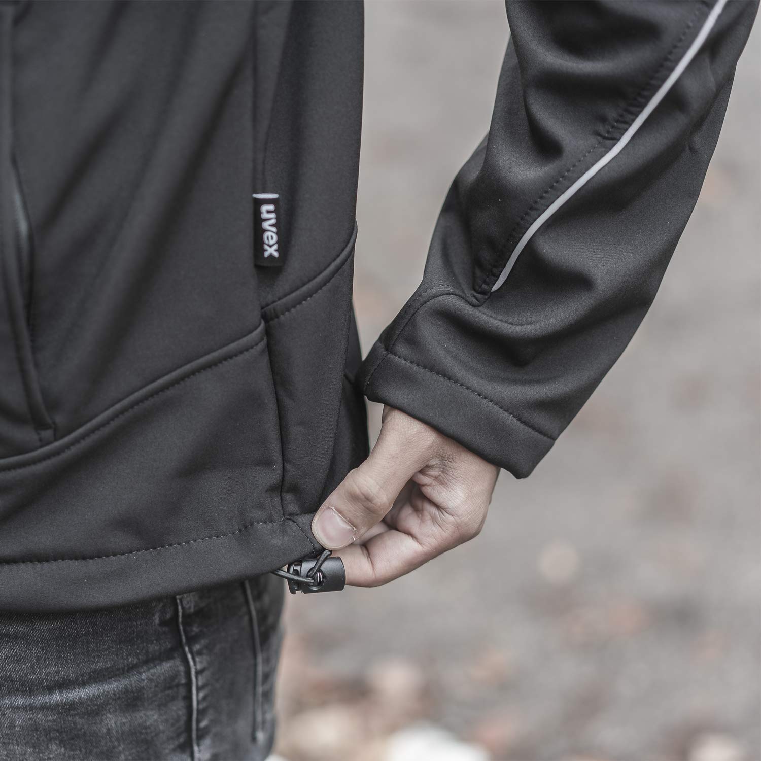 Uvex Synexxo Herren-Arbeitsjacke - Schwarze Männer-Softshelljacke - Sehr Atmungsaktiv