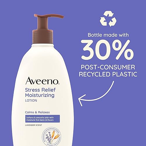 Miniatura 5 de Aveeno - Loción corporal hidratante para aliviar el estrés con lavanda avena natural y aceites esenciales de manzanilla y de ylang-ylang para calmar