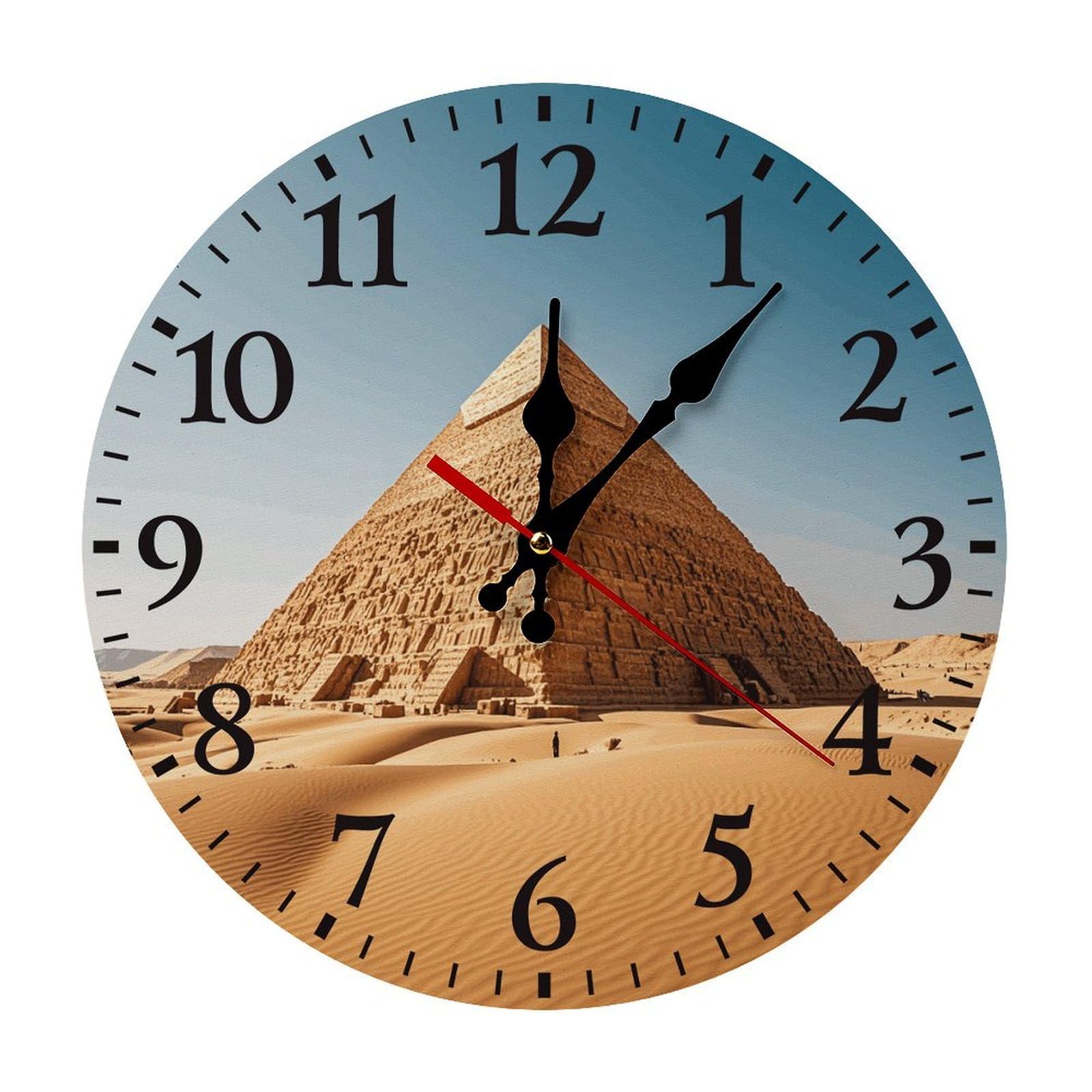 Horloge murale égyptienne silencieuse sans bruit mécanique pour chambre à coucher