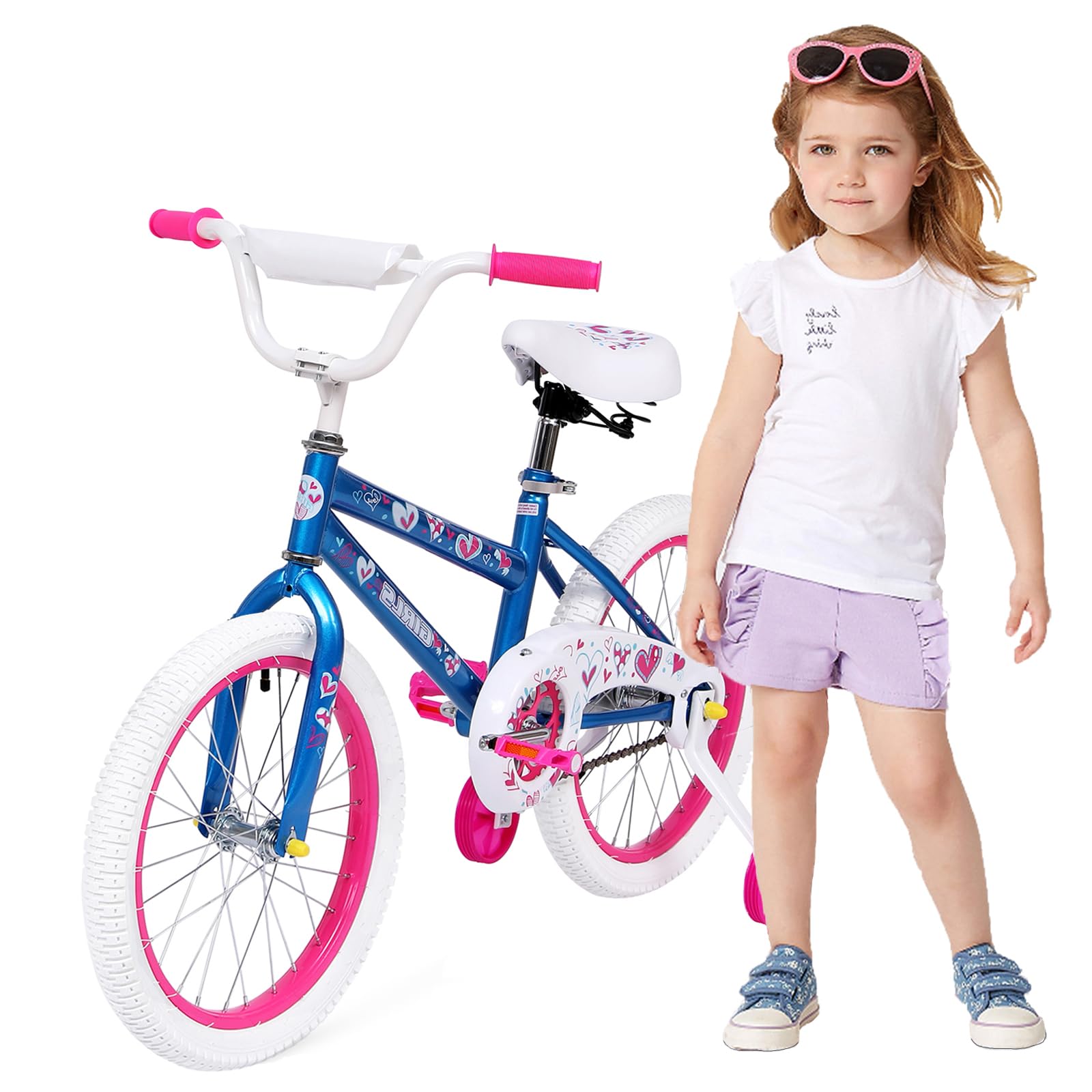 16 Inch Walmart Girl's Bike Training Wheels Girls Kids Bikes