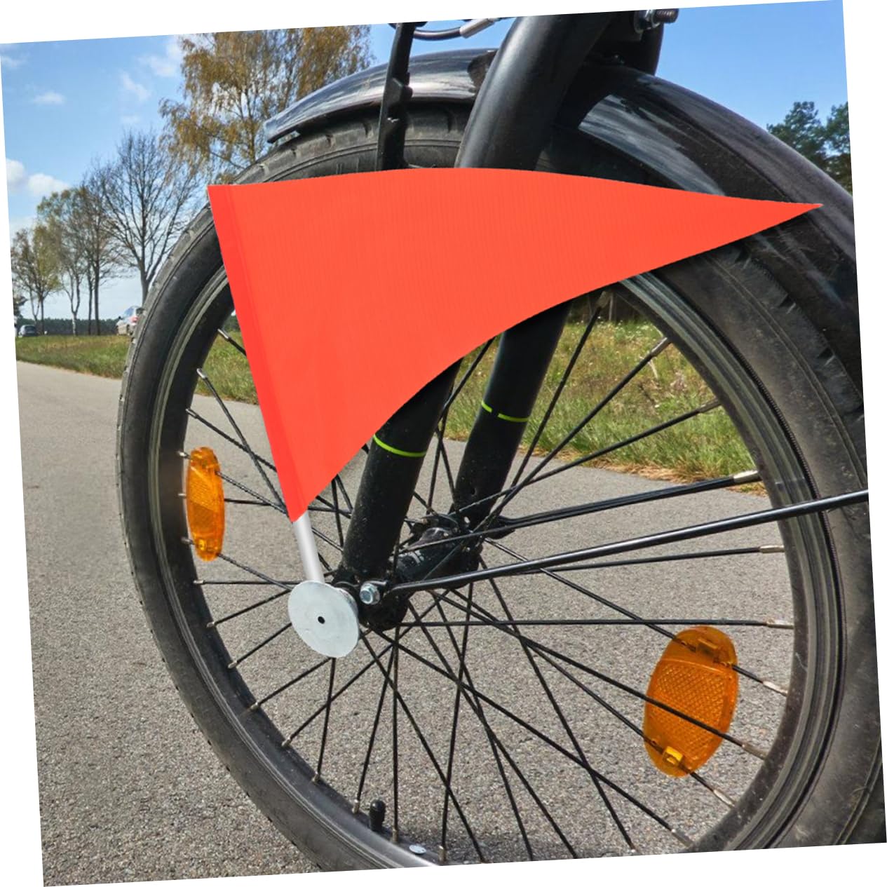 Toyvian Banderín De Advertencia Banderas Reflectantes De Seguridad Banderas De Seguridad para Bicicletas Bandera para Bicicleta De Polivinilo Naranja 5 Piezas X 4