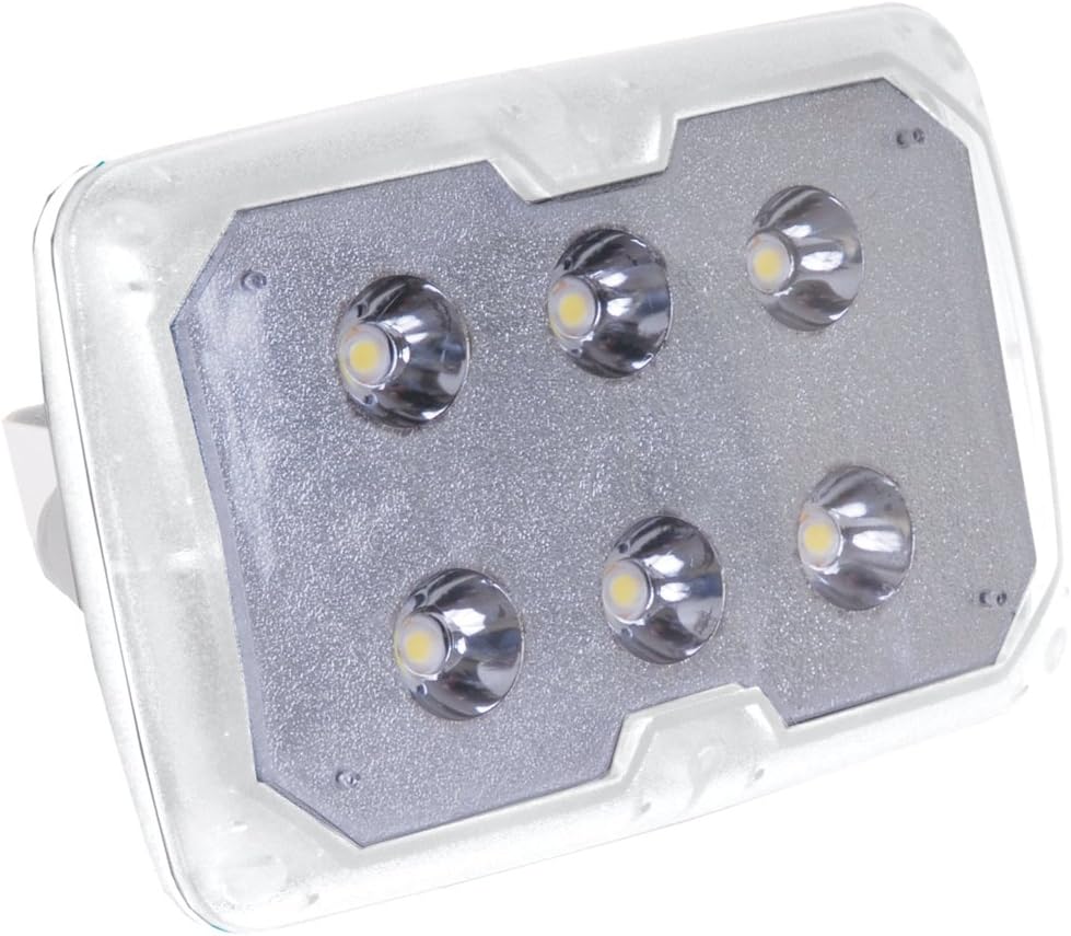 TACO Metals Taco Led Spreader Light W/Ss Adjustable Tilt Mount & Clamp - White Housing